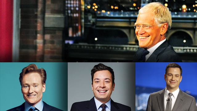 Fallon, Conan e Kimmel prestam homenagens à Letterman