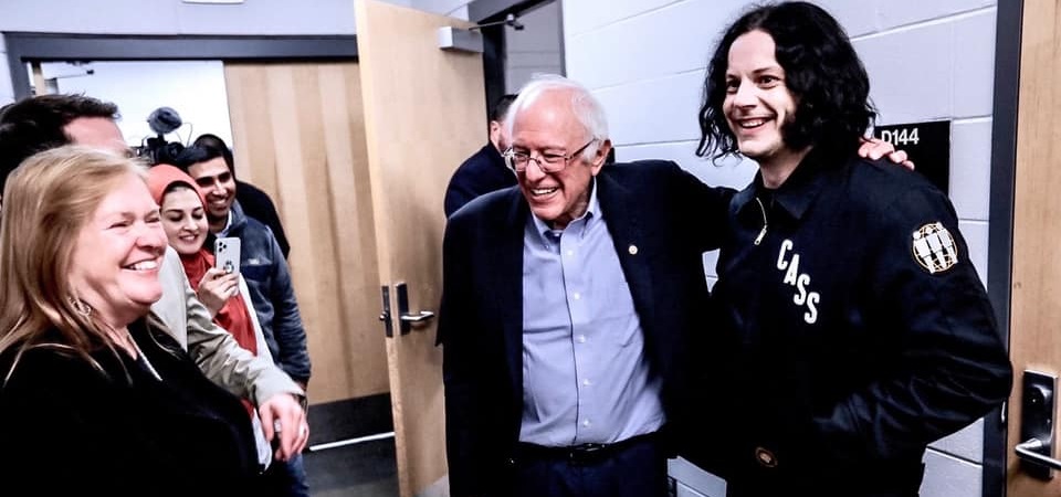 Em campanha por Bernie Sanders, Jack White toca White Stripes e Bob Dylan em Detroit